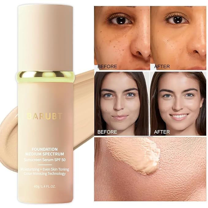 Foundation 4 in 1 - Color Changing, Medium Coverage, SPF 50, Hypoallergenic, Long-lasting & Waterproof, Neutral Finish - 1.06 fl oz