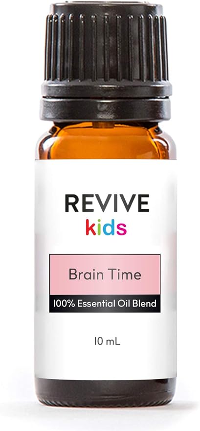 Brain Time Essential Oil Blend by Revive Essential Oils - 100% Pure Therapeutic Grade, for Diffuser, Humidifier, Massage, Aromatherapy, Skin & Hair Care