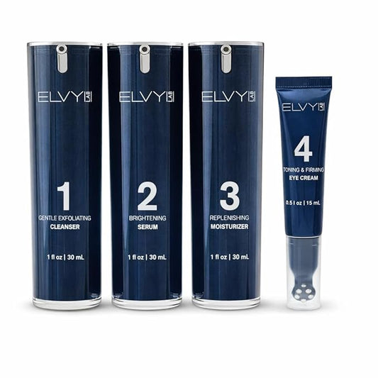 Skin Care Set For Men & Women | 4-in-1 Vegan & Cruelty-Free Skin Care Kit | Anti-Aging With Deep Cleanser, Vitamin C Serum, Moisturizer & Eye Cream | All Skin Types