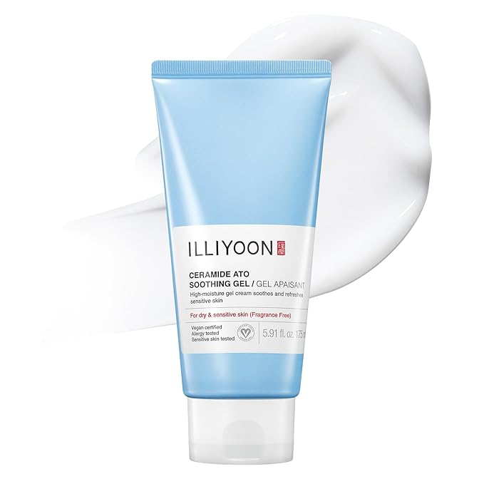 Illiyoon Ceramide Ato Soothing Gel - Vegan Facial Moisturizer for All Skin types, 5.9 Fl Oz (175ml)