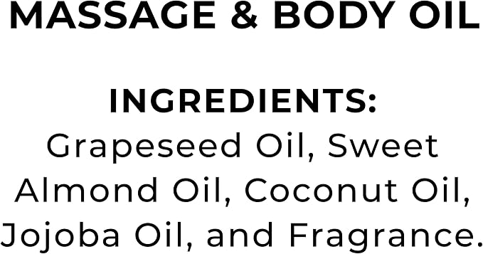 The Grecian Soap Company Massage & Body Oil – French Vanilla Scented Moisturizing Oil for Massage, Dry Skin, or Spa Use, 8 oz