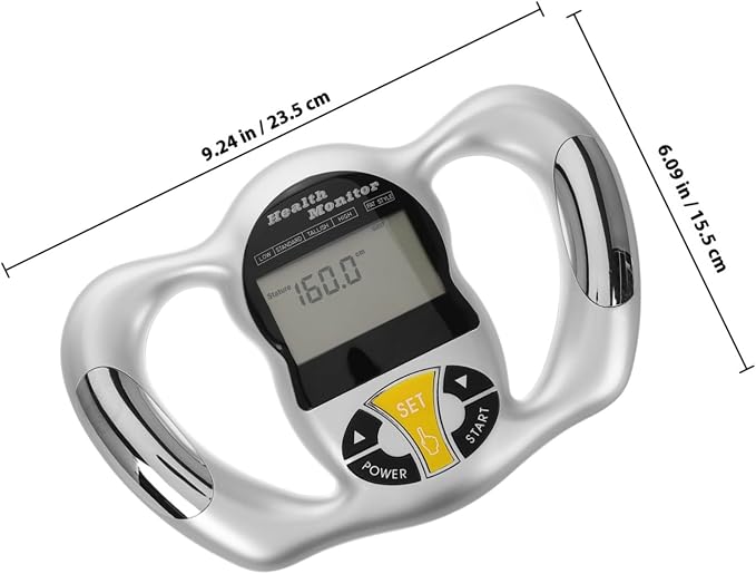 Handheld Fat Measurement Tool Digital BMI Portable Monitor for Precise Analysis with Multifunctional Health Reports