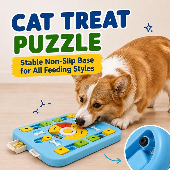 Interactive Cat Puzzle Toy, Maze Slow Feeder, 15.4 in