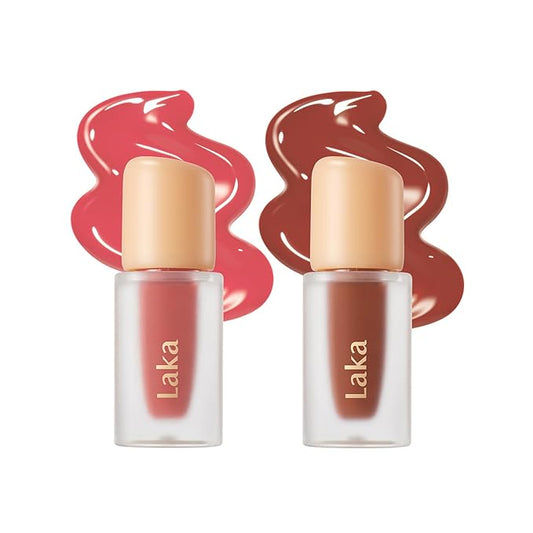 Laka Fruity Glam Lip Tint Mini Duo #101 Joyful, #108 Salty