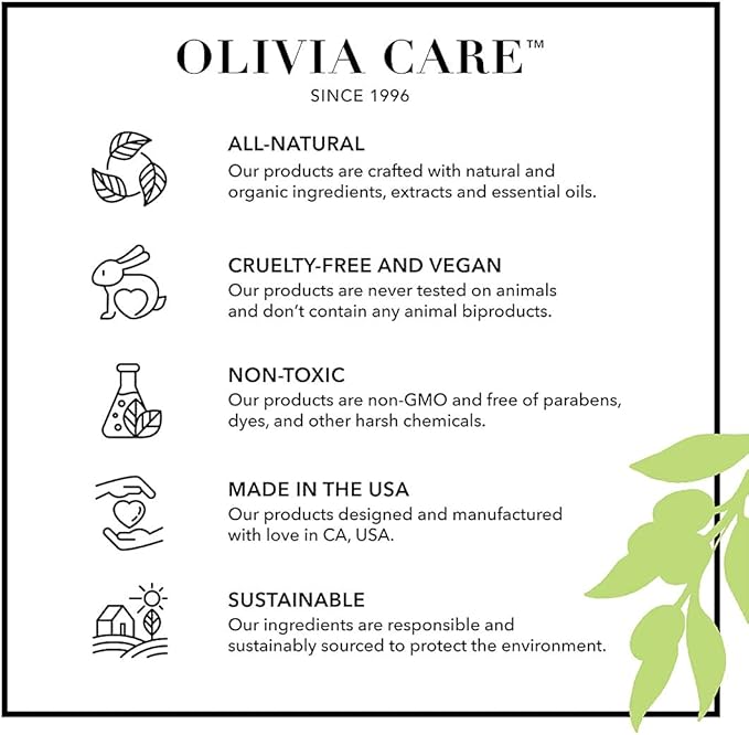 OLIVIA CARE Organic Rose Water Mist Refreshing Spray for Face & Body by Olivia Care - 100% Natural & Vegan. Hydrating & Moisturizing, Fresh Rose Scent 4 OZ