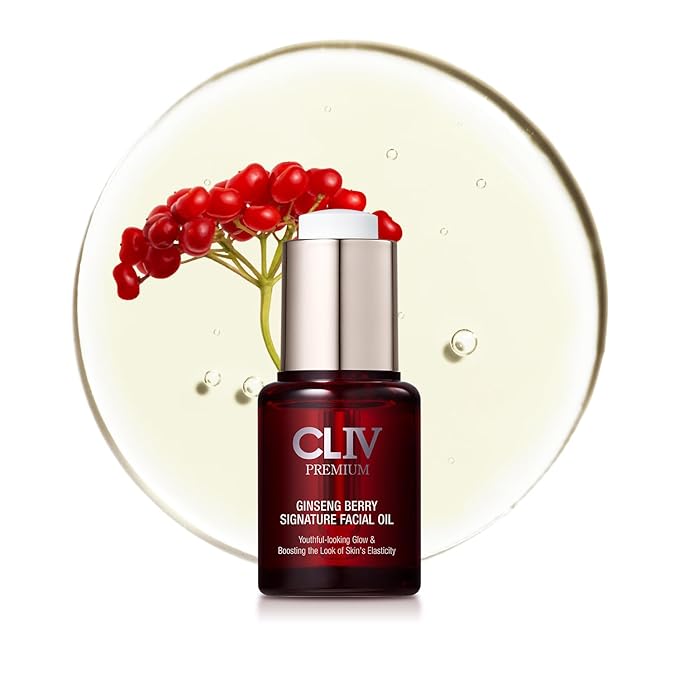 CLIV Ginseng Berry Premium Facial Oil, Moisturizing, Elasticity, Nourishing (Face Oil 0.67 fl.oz)