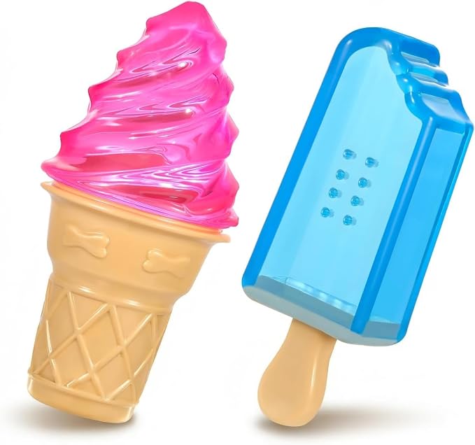 Pawaboo Dog Cooling Chew Toys, 2 Pack Freeze Pet Teething Toys for Cooling