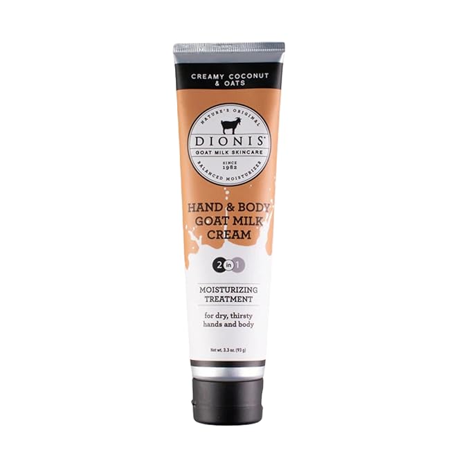Dionis Goat Milk Hand & Body Cream Creamy Coconut & Oats 3.3oz (Pack of 1)