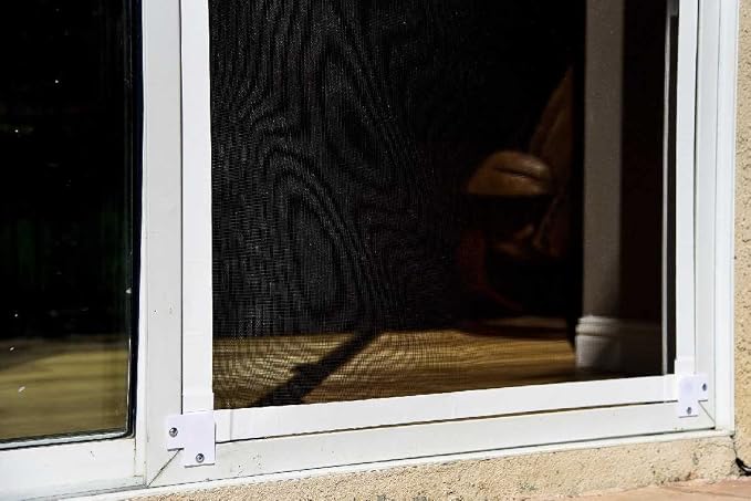 Screen Pet Door Conversion Kit | Doggie Door for Screen Door| Patio Screen, Sliding Glass Door Screen, Porch Screens | Convert Your Screen Into A Cat Door or Doggie Door for Screen Door, White Tape