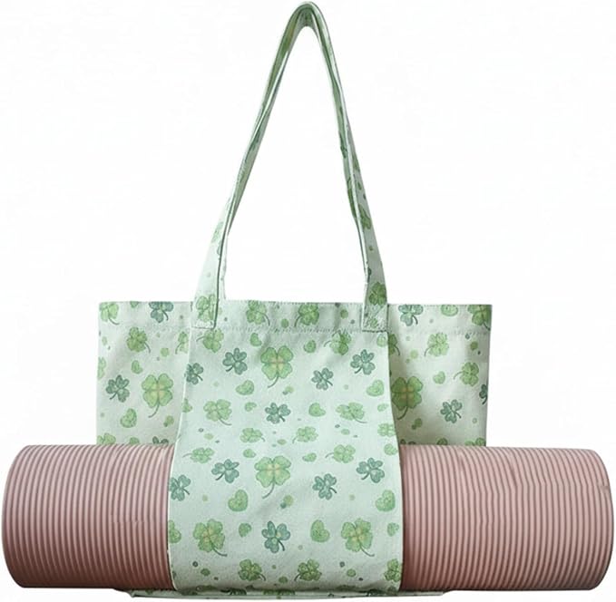 Yoga Mats bag for Women, Canvas Bags for Yoga Mat & Blocks Women, Floral Gym Valentine's Day Gifts for Yoga Lover