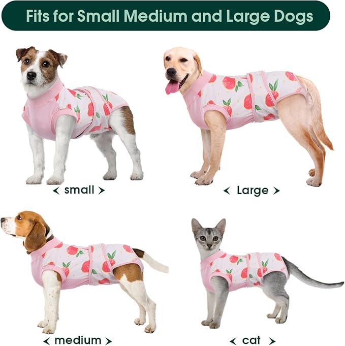 Kuoser Recovery Suit for Dogs Cats, Soft Dog Surgery Suit Female Male Spay | Professional Dog Onesie for Surgery, Substitute E-Collar & Cone, Prevent Licking Dog surgical suit Pet Neuter Suit