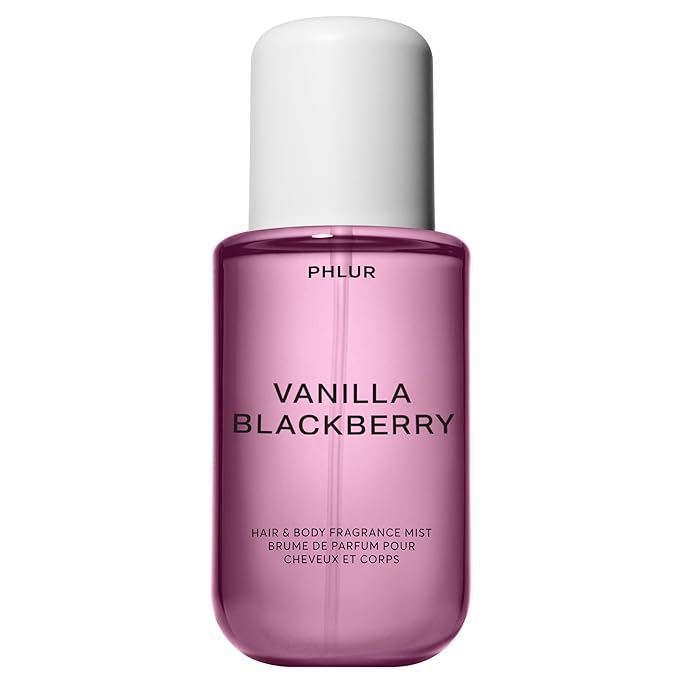 PHLUR Vanilla Blackberry Body Mist, 8 Fl Oz - Hair and Body Perfume for Women, Vanilla Perfume Body Spray with Blackberry, Raspberry Blossom and Warm Amber Fragrance