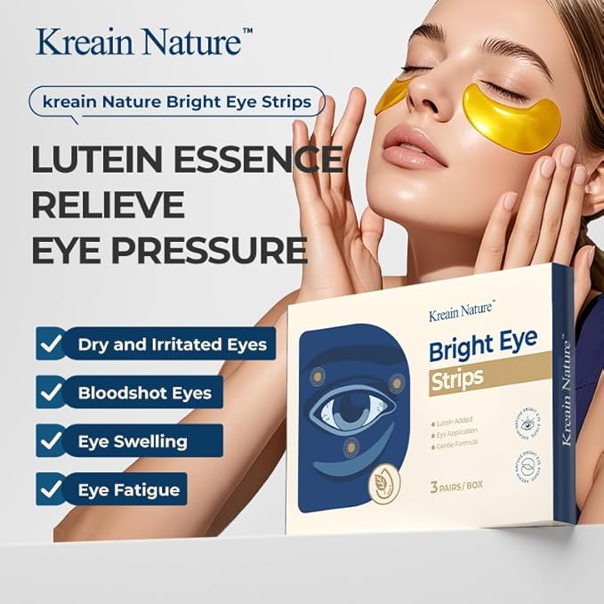 Under Eye Patches, Bright Eye Mask with Lutein for Dark Circles & Puffy Eyes, Ideal Eye Treatment Skin Care Gift for Women & Men, 2 Pack
