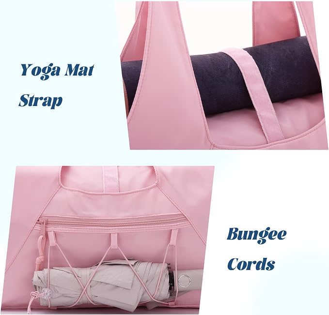 Oweisong Gym Bag for Women Sports Duffel Bag Lightweight Yoga Tote Travel Carry On Handbag with Shoes Compartment