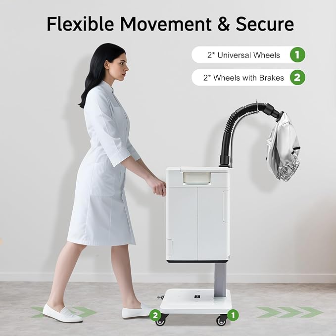 110V 500W Nano Hair Steamer Machine, Professional Micro Mist Salon Hair Processor, Salon Spa Equipment Vertical Nano Hair Steamer for Deep Hair Care Repair, Hair Styling