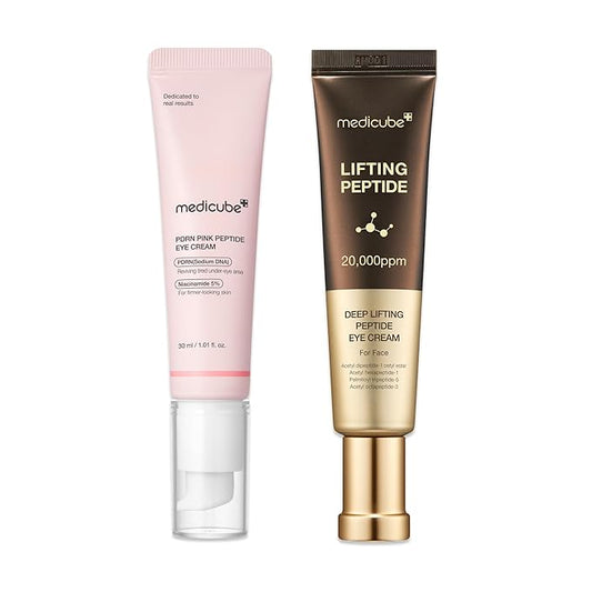 medicube Eye Serum Duo for Firmer-Looking Skin: PDRN Peptide Serum and Deep Reviving Peptide Eye Cream | Korean Skincare, Stocking Stuffers, Gifts for mom, Holiday Stocking Stuffers, Gifts for Her