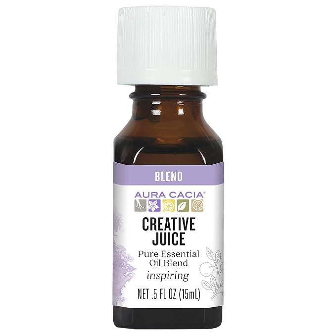 Aura Cacia Essential Solutions Oil Blend, Creative Juice, 0.5 Fluid Ounce