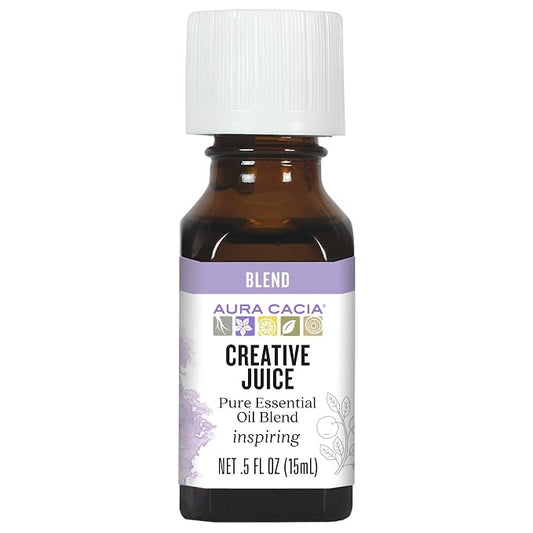 Aura Cacia Essential Solutions Oil Blend, Creative Juice, 0.5 Fluid Ounce
