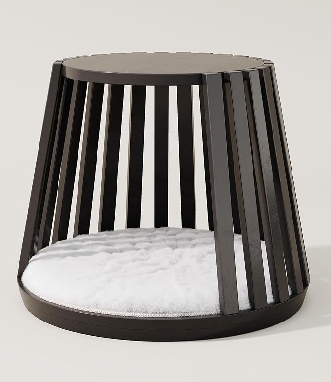 Cat Beds for Indoor Cats, Kitten Bedside Bed, Multifunctional Cat House, Can be Used as a Bedside Table, End Table or Side Table, Modern Wooden Cats Cave Bed for Medium to Large Pets