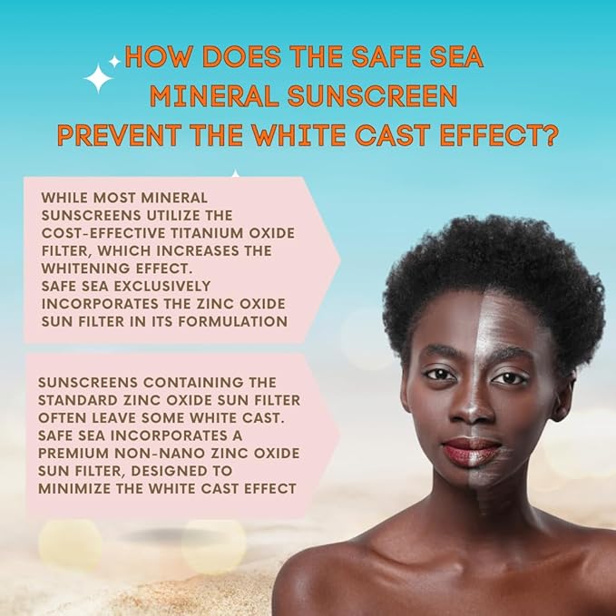 Safe Sea Zinc Oxide Sunscreen SPF30 | Clear Mineral Face And Body Sunscreen Without White Cast | Anti-Jellyfish Sting Protective Lotion | 3.4Oz (100ml) (1 Pack)