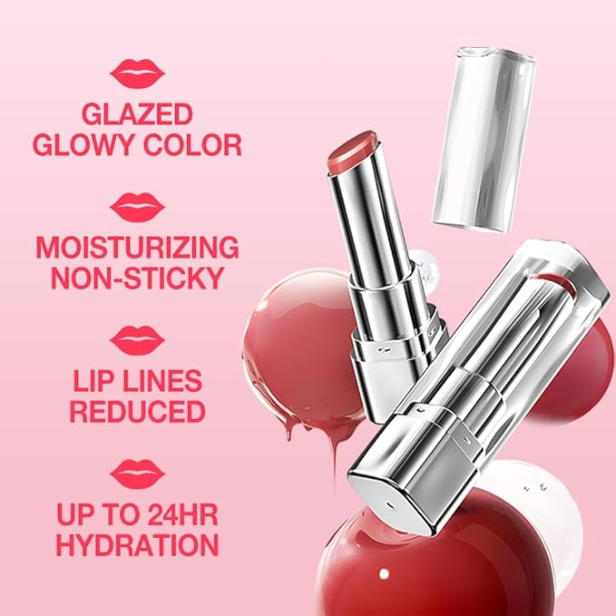 1Pcs Tinted Lip Balm Moisturizing Lipstick – Deep Rose Colored Bean Paste Sheer Hydrating Lip Color for Dry Lips Nourishing Lip Balm for All Women with a Subtle Natural Scent (S05 Four Seasons)
