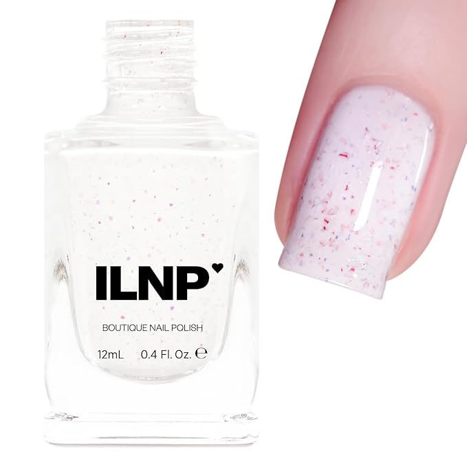 ILNP Heart To Heart - Creamy White Speckled Nail Polish