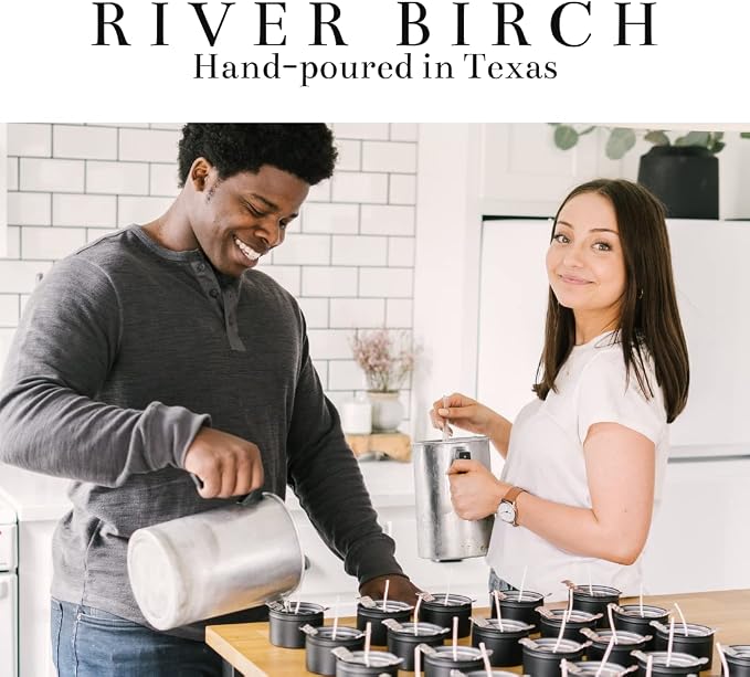 River Birch Candles Apple Cider Scented Candle | Premium, All-Natural, Non-Toxic, Soy Candles | 8 oz. Black Matte Tin Travel Candle | Cozy Relaxing Gifts for Home