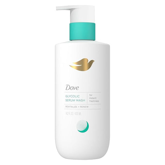 Dove Glycolic Serum Body Wash For Skin Renewal & Odor Control 14.2 oz