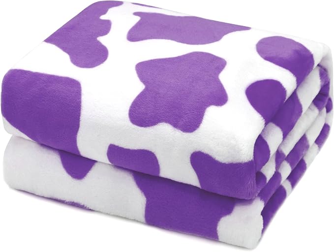 Purple Fleece Blanket for Couch, Cozy Soft GentleSoft Throw Blanket for Women Girls, Lavender Purple Cute Small Throws, Birthday Gifts for Women Mom Sister Best Friend