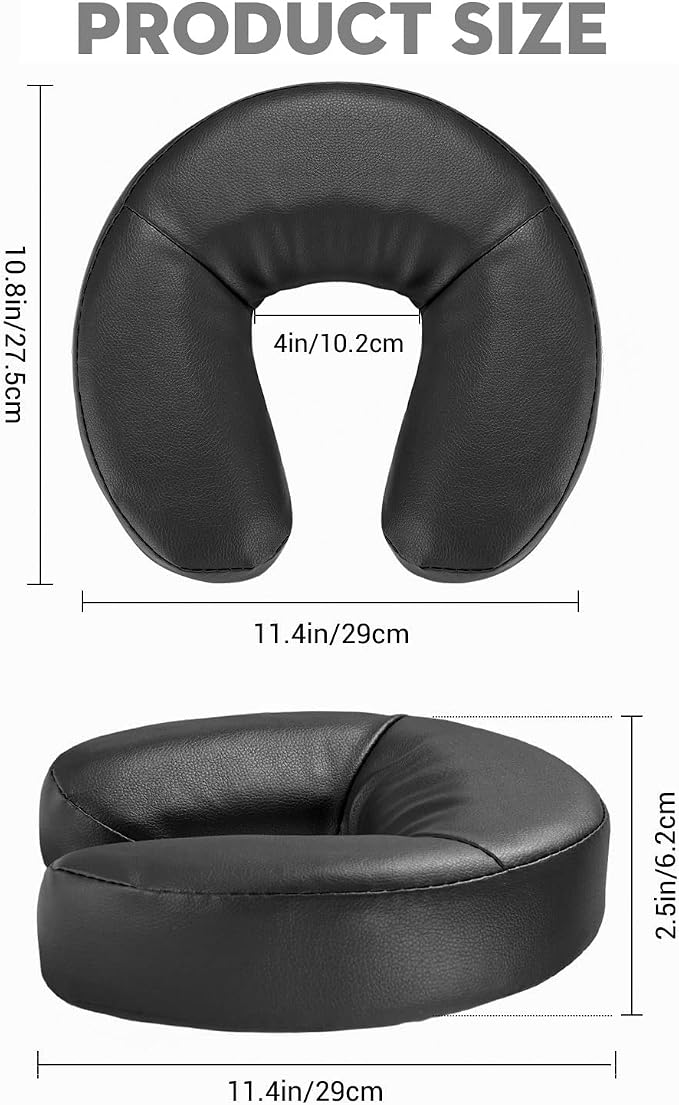 Noverlife Massage Face Cradle Cushion, Professional Massage Table Universal Face Head Neck Rest Pad, Soft Memory Foam Crescent Massage Chair Pillow for Massage Spa Therapy Beauty Treatment Sleep