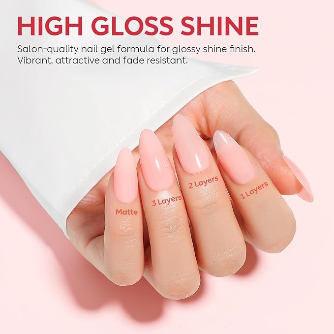 AIMEILI Nude Gel Nail Polish Set - 12 Colors Hema Free Jelly Neutral Nude Pink Milky White Sheer Effect Manicure Nail Art for Women - Kit 29