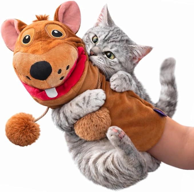 Meow Mitt Wearable Cat Wrestling Glove Puppet - Squirrel