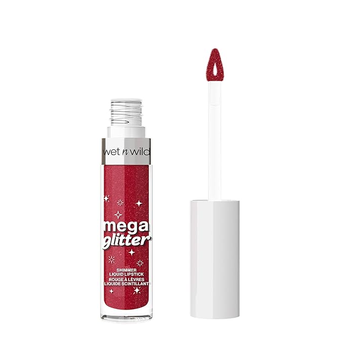 wet n wild Mega Glitter Shimmer Liquid Lipstick, Matte-to-Glitter Finish, Lightweight Formula, Comfortable Wear, Vitamin E-Infused for Nourished Lips, Vegan & Cruelty-Free - New Soulmate