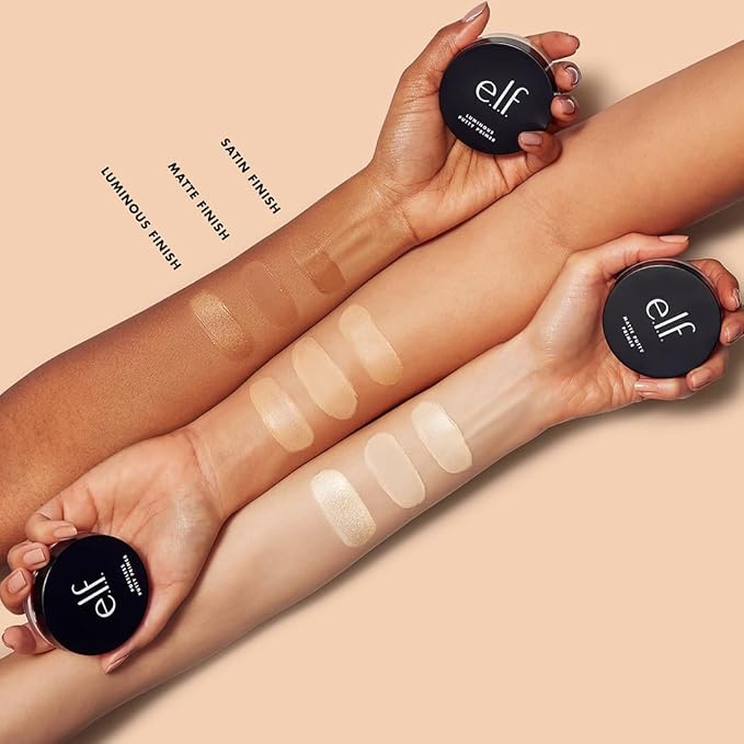 e.l.f. Luminous Putty Primer,Skin Perfecting,Lightweight,Silky,Long Lasting,Hydrates,Creates a Smooth Base,Illuminates,Plumps,Infused with hyaluronic acid and vegan collagen,0.74 Oz,(Pack of 2)