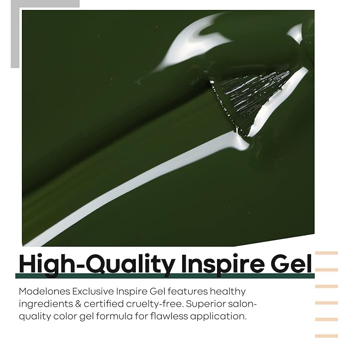 modelones Green Gel Nail Polish Emerald Dark Polish Soak Off Forest Green valentine Gel Nail Polish Nail Manicure Gifts 15 ML