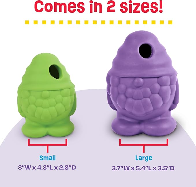 Brightkins Tough & Tumble Treat Dispenser Large Gnome - Enrichment Toys for Dogs, Treat Dispensing Dog Toys, Dog Toy Snack Dispenser, Interactive Puppy Games, Mental Stimulation for Dogs, Durable Ball