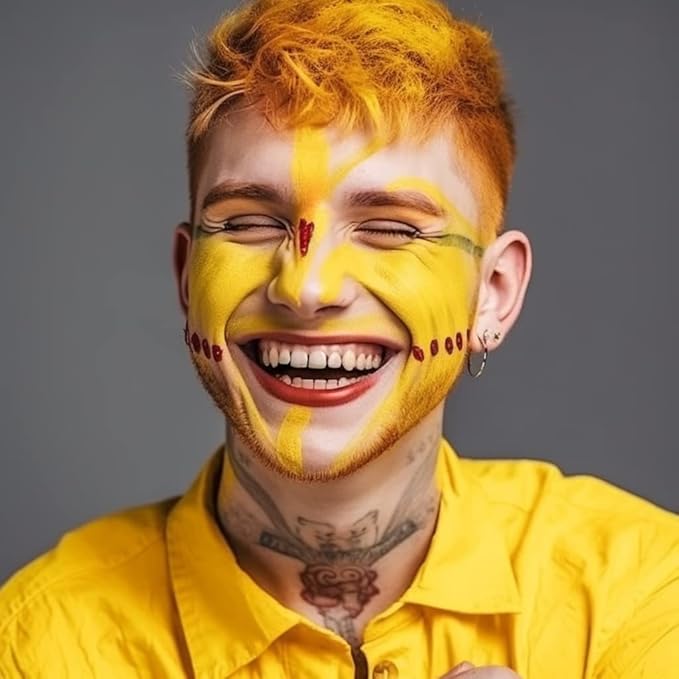Face and Body Paint Yellow(30gm)Non-Toxic High-Quality Paint for Children and Adults Halloween Makeup, Costumes, Festivals