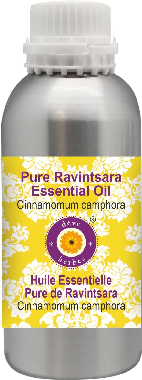 Deve Herbes Pure Ravintsara Essential Oil (Cinnamomum camphora) Steam Distilled 1250ml (42 oz)