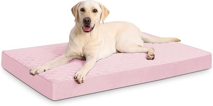 NUPIDA Orthopedic XL Dog Crate Beds Large Sized with Washable Cover, 41x27 | Egg-Crate Foam, Cozy Velvet Pet Mattress, TPU Waterproof Layer, Comfy Support, Anti-Slip Base, Big Large Breeds up to 80lbs