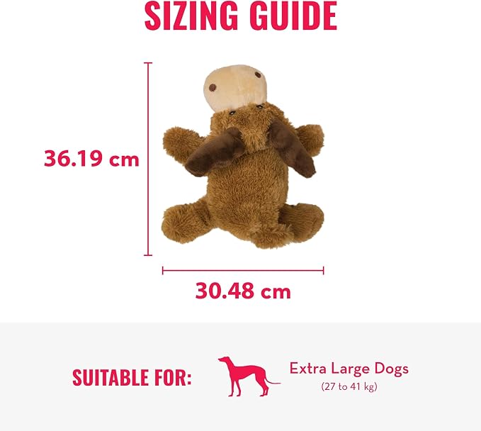 KONG Cozie Plush Dog Toy with Squeaker (Marvin the Moose, X Large)