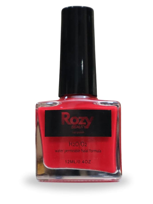 Halal-Certified, Wudu Friendly, Water Permeable, Breathable, and Fast Drying Nail Polish (Rozy, 12 ml)