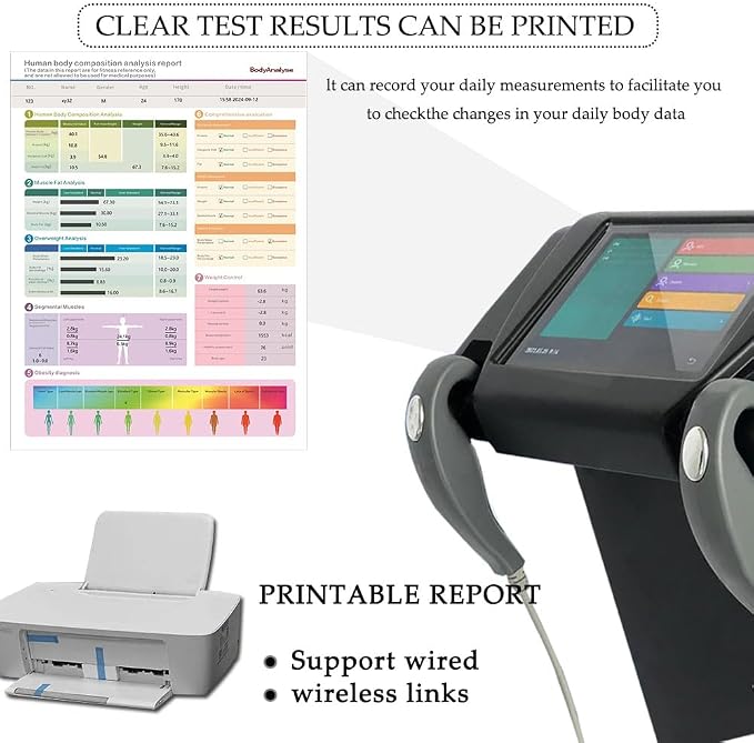 Comprehensive Body Analyzer Accurately Measure Fat, Muscle, and Various Parts of The Torso Black