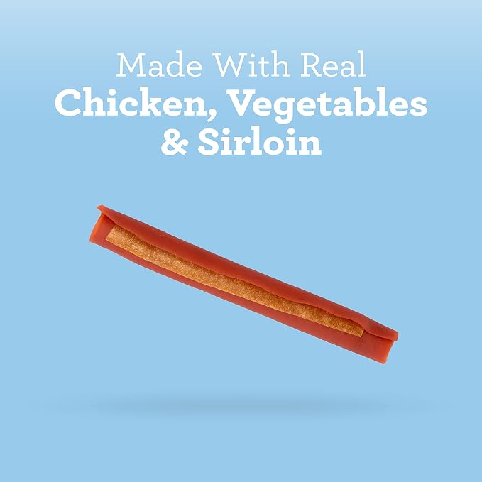 SmartBones SmartSticks Rawhide-Free Dog Treats, Real Sirloin, 5 Count | With Real Chicken & Sirloin, Easy To Digest Chew, No Artificial Preservatives or Flavors, For Adult Dogs