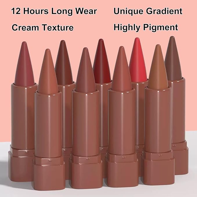 2-in-1 Gradient Red Lip Liner & Lipstick, Waterproof Long Lasting Matte Mauve Lip Liner Pencil, Makeup Smudge proof lip liner with Cone Tip (09#-Mauve)