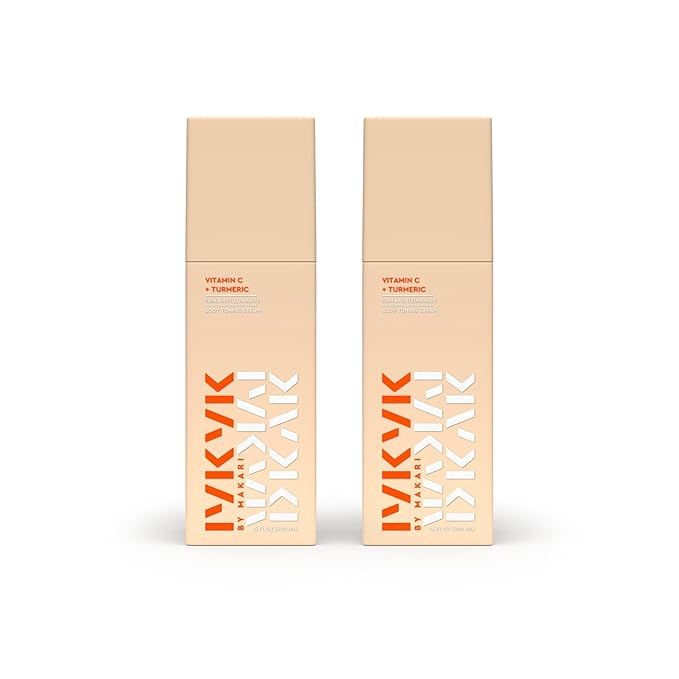 MAKARI IYKYK Vitamin C + Turmeric Body Toning Cream 2 Pack | Lightweight Firming Lotion for Women | Helps Improve the Look of Dark Spots | Vegan, Fragrance-Free