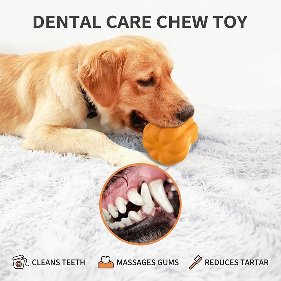 Halloween Dog Toys for Aggressive Chewers, Interactive Dog Pumpkin