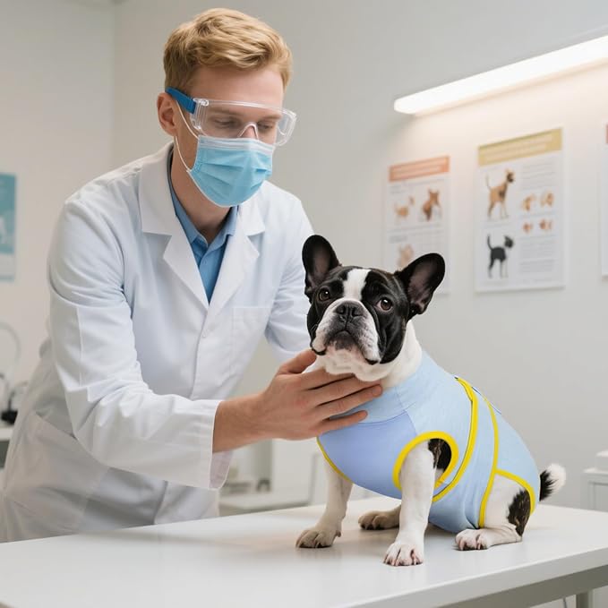 Kuoser Recovery Suit for Dogs Cats, Soft Dog Surgery Suit Female Male Spay | Professional Dog Onesie for Surgery, Substitute E-Collar & Cone, Prevent Licking Dog surgical suit Pet Neuter Suit