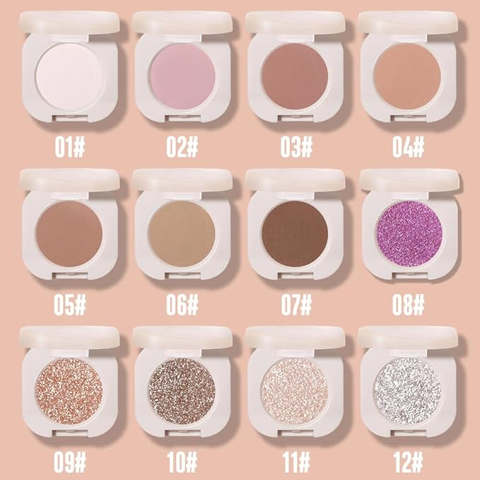 Pressed Single Matte Eyeshadow Palette Makeup, Matte Burly Wood eyeshadow For older Women, Pigmented Waterproof Sombras Para Ojos, Vegan, Talc, Paraben & Cruelty Free(04)