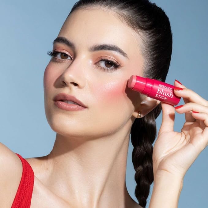 ARTDECO Blush Stick Pink Dahlia – Cream Blush with Buildable Color – Easy to Blend Makeup Stick for a Fresh & Natural Finish – Vegan & Cruelty Free – 0.17 oz
