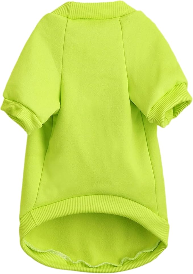 Soft Puppy Sweater for Small Dogs Pullover, Light Green S | Elastic Cuffs Pet Clothes, Holiday Party Matching, Fall Winter Daily Outfit, Soft Breathable Machine Washable Sweatshirt